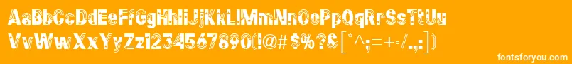Fonte StarsstripesRegular – fontes brancas em um fundo laranja