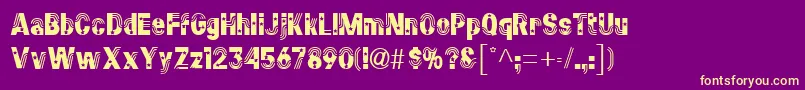 StarsstripesRegular-fontti – keltaiset fontit violetilla taustalla