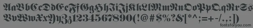 Fettefrakturltstd Font – Black Fonts on Gray Background