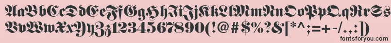 Fettefrakturltstd Font – Black Fonts on Pink Background