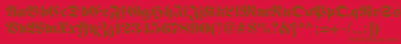 Fettefrakturltstd Font – Brown Fonts on Red Background