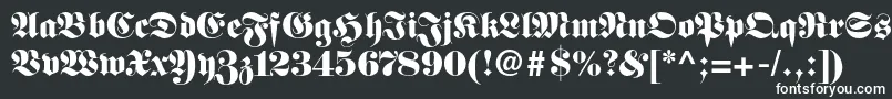 Fettefrakturltstd-fontti – valkoiset fontit