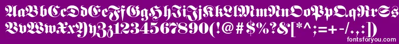 Fettefrakturltstd Font – White Fonts on Purple Background
