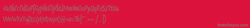 Sudegnakno3 Font – Gray Fonts on Red Background