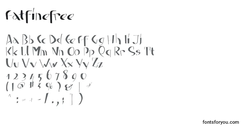 Fuente Fatfinefree - alfabeto, números, caracteres especiales
