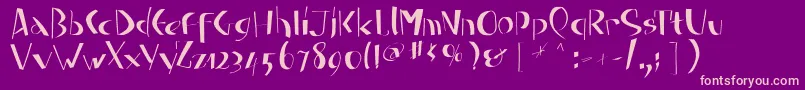 Fatfinefree Font – Pink Fonts on Purple Background