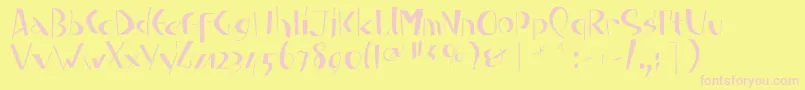 Fatfinefree Font – Pink Fonts on Yellow Background