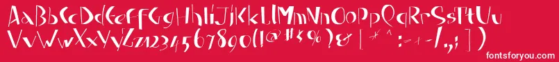 Fatfinefree Font – White Fonts on Red Background