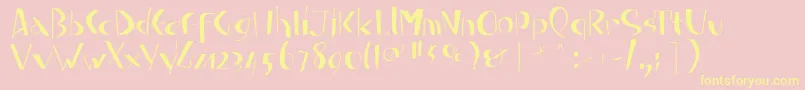 Fatfinefree Font – Yellow Fonts on Pink Background