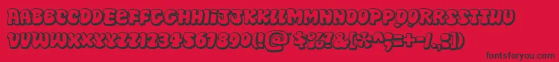 Disko Font – Black Fonts on Red Background