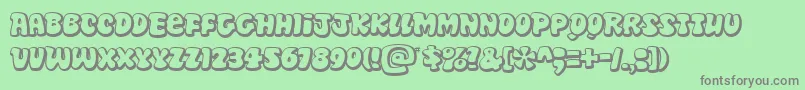 Disko Font – Gray Fonts on Green Background