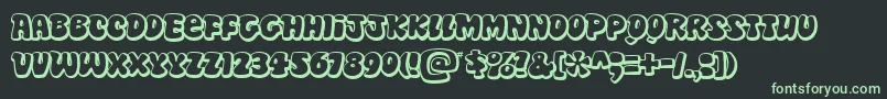 Disko Font – Green Fonts on Black Background