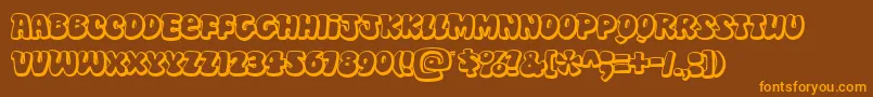 Disko Font – Orange Fonts on Brown Background