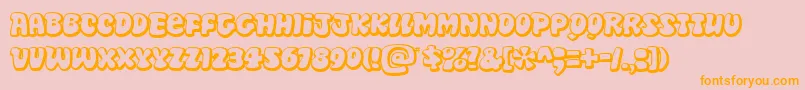 Disko Font – Orange Fonts on Pink Background