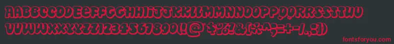 Disko Font – Red Fonts on Black Background