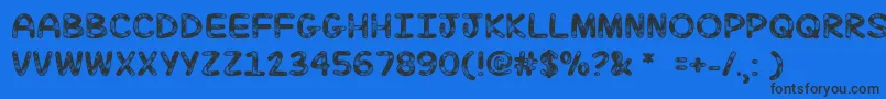 MfJulySky Font – Black Fonts on Blue Background