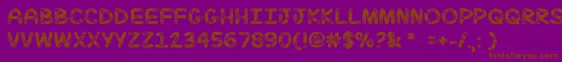 MfJulySky Font – Brown Fonts on Purple Background