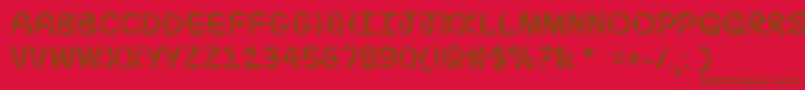 MfJulySky Font – Brown Fonts on Red Background