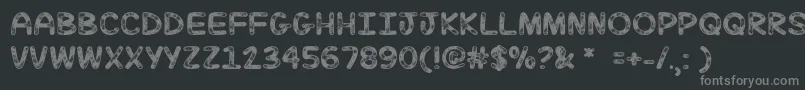 フォントMfJulySky – 黒い背景に灰色の文字