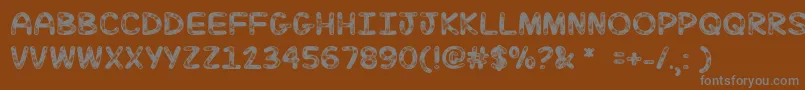 MfJulySky Font – Gray Fonts on Brown Background