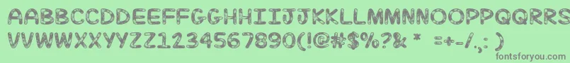 MfJulySky Font – Gray Fonts on Green Background