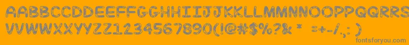 MfJulySky-Schriftart – Graue Schriften auf orangefarbenem Hintergrund