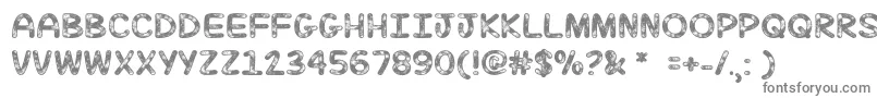 フォントMfJulySky – 白い背景に灰色の文字