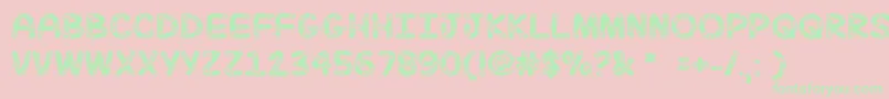 MfJulySky Font – Green Fonts on Pink Background