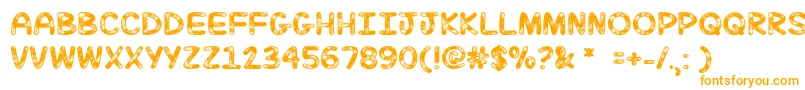 MfJulySky Font – Orange Fonts on White Background