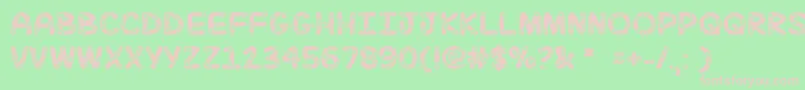 MfJulySky Font – Pink Fonts on Green Background