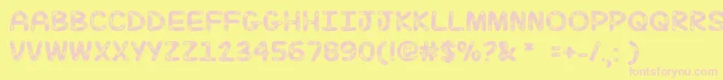 MfJulySky Font – Pink Fonts on Yellow Background