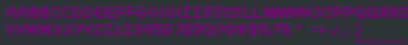フォントMfJulySky – 黒い背景に紫のフォント