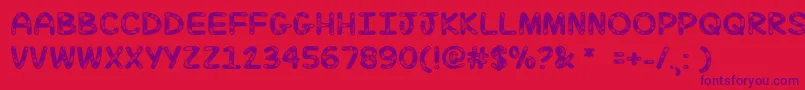 MfJulySky Font – Purple Fonts on Red Background