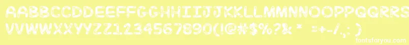 MfJulySky Font – White Fonts on Yellow Background