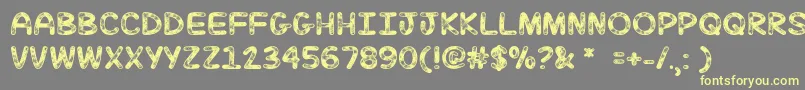 MfJulySky Font – Yellow Fonts on Gray Background