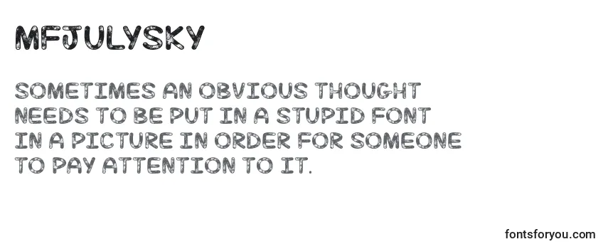 Review of the MfJulySky Font