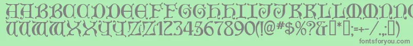 Czcionka Aneirin ffy – szare czcionki na zielonym tle