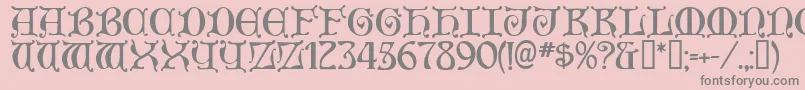 Police Aneirin ffy – polices grises sur fond rose