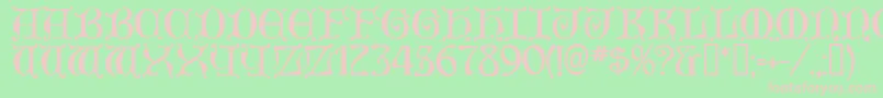 Aneirin ffy Font – Pink Fonts on Green Background