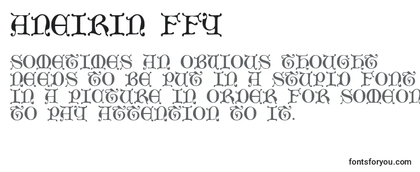 Überblick über die Schriftart Aneirin ffy
