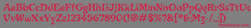 JiggerypokeryitcTt Font – Red Fonts on Gray Background