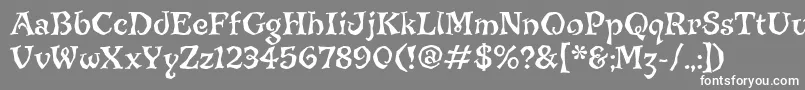 JiggerypokeryitcTt Font – White Fonts on Gray Background