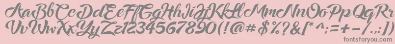 Ampera Font – Gray Fonts on Pink Background