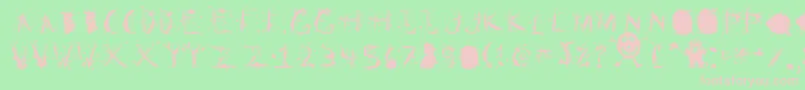 StaticClingStatic Font – Pink Fonts on Green Background