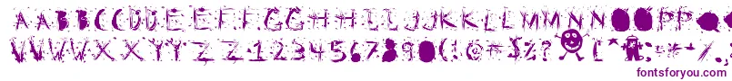 StaticClingStatic-Schriftart – Violette Schriften auf weißem Hintergrund