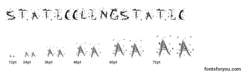 Größen der Schriftart StaticClingStatic