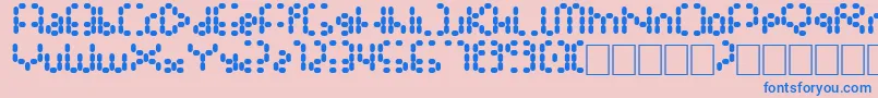 Gathora Font – Blue Fonts on Pink Background