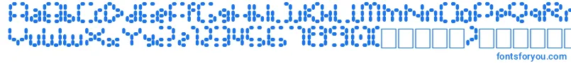 フォントGathora – 白い背景に青い文字