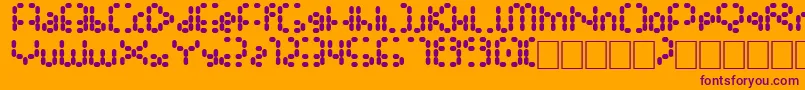 Gathora Font – Purple Fonts on Orange Background