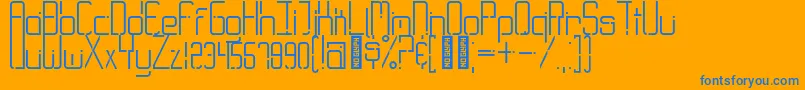 GraytypeRegular Font – Blue Fonts on Orange Background